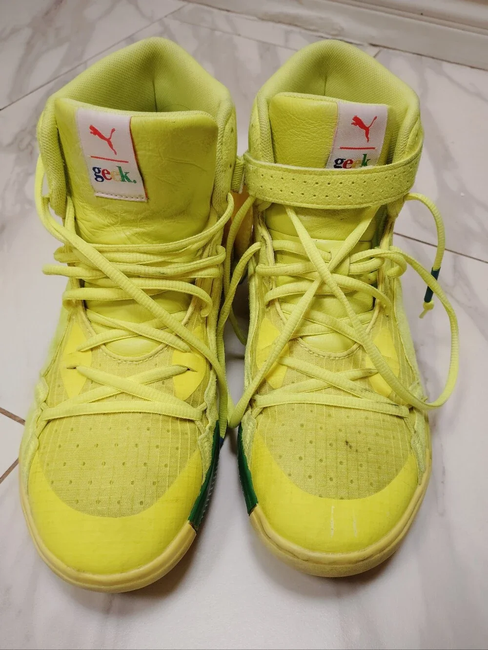 PUMA Sky Modern Geek x Fashion Geek Safety Yellow RJ Barrett Promo Knicks Sz. 9